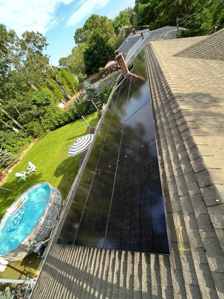 Solar installation in East Hampton, Long Island