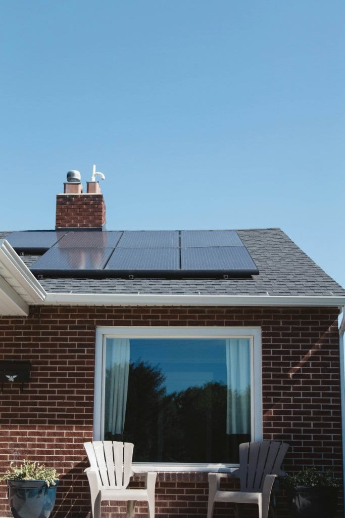 Solar panels with battery integration on a Hamptons residence
